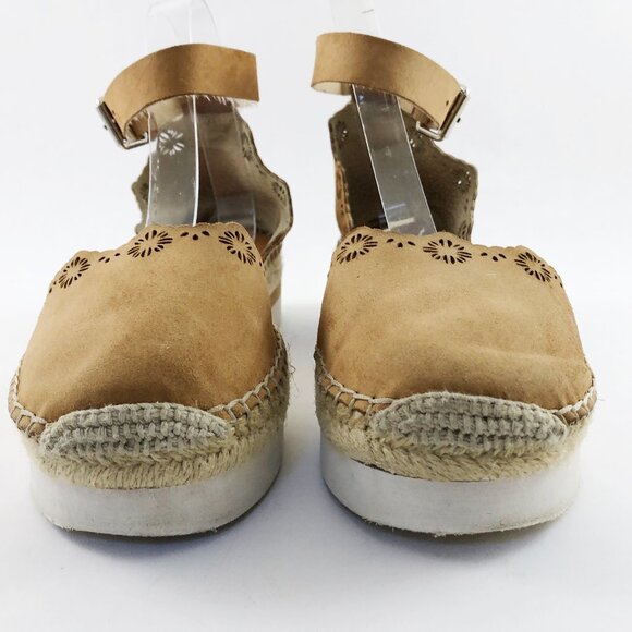 VINCE CAMUTO Breshan Suede Espadrille Closed Toe Platform Sandal 9 - Picture 7 of 12